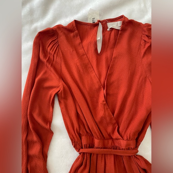 Urban Outfitters Terracotta Rust Orange Long Sleeve Romper NWT - Picture 13 of 14